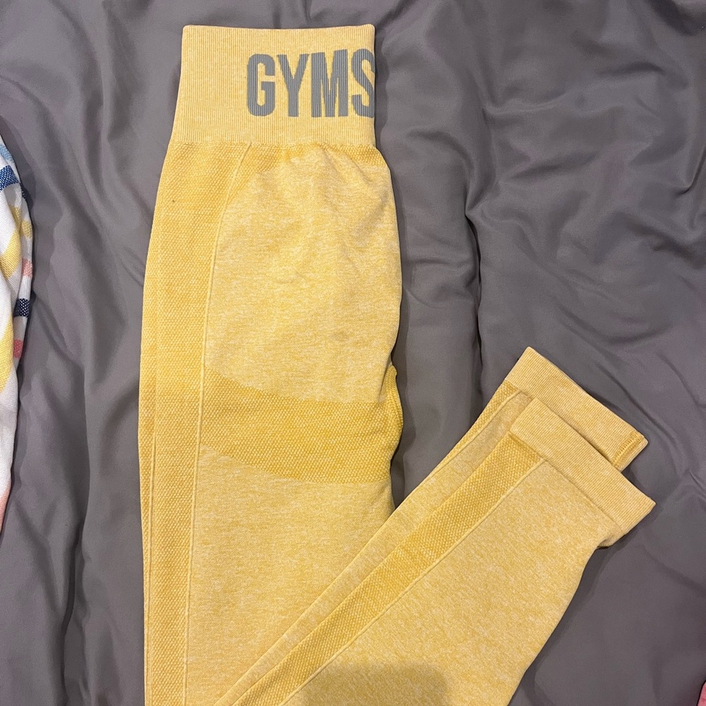 Gymshark yellow seamless pants